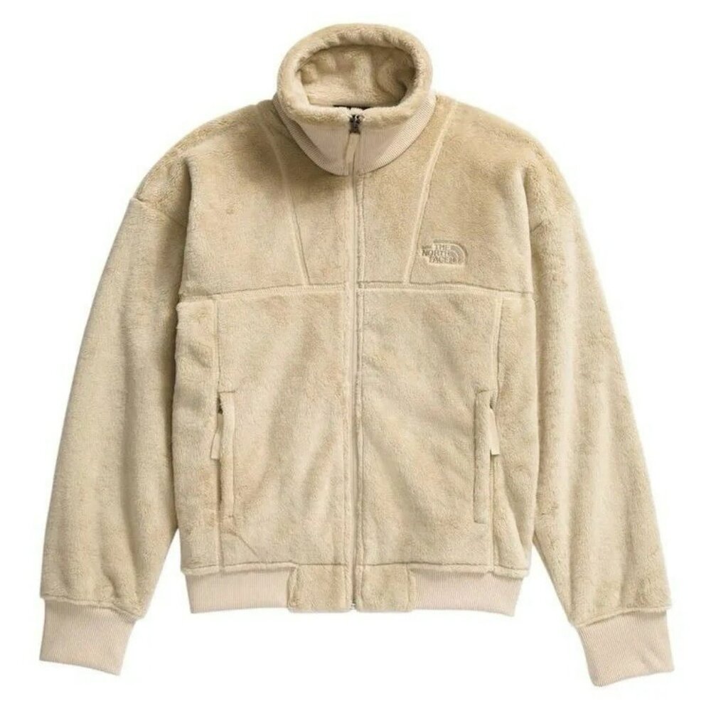 The North Face Osito Lux Jacket Women's Large Beige Long Sleeve Full Zip NWT